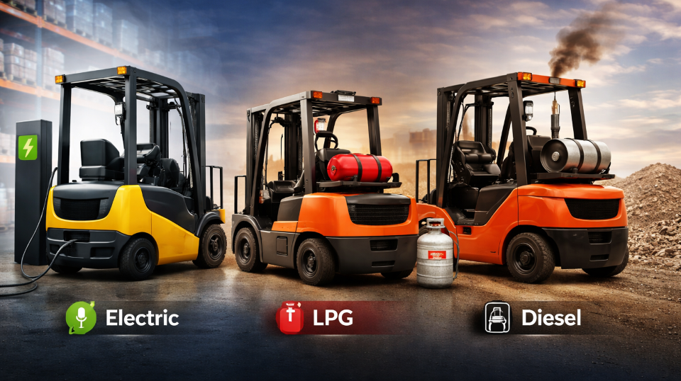 Which Forklift Is The Cheapest to Run? Electricity vs LPG vs Diesel