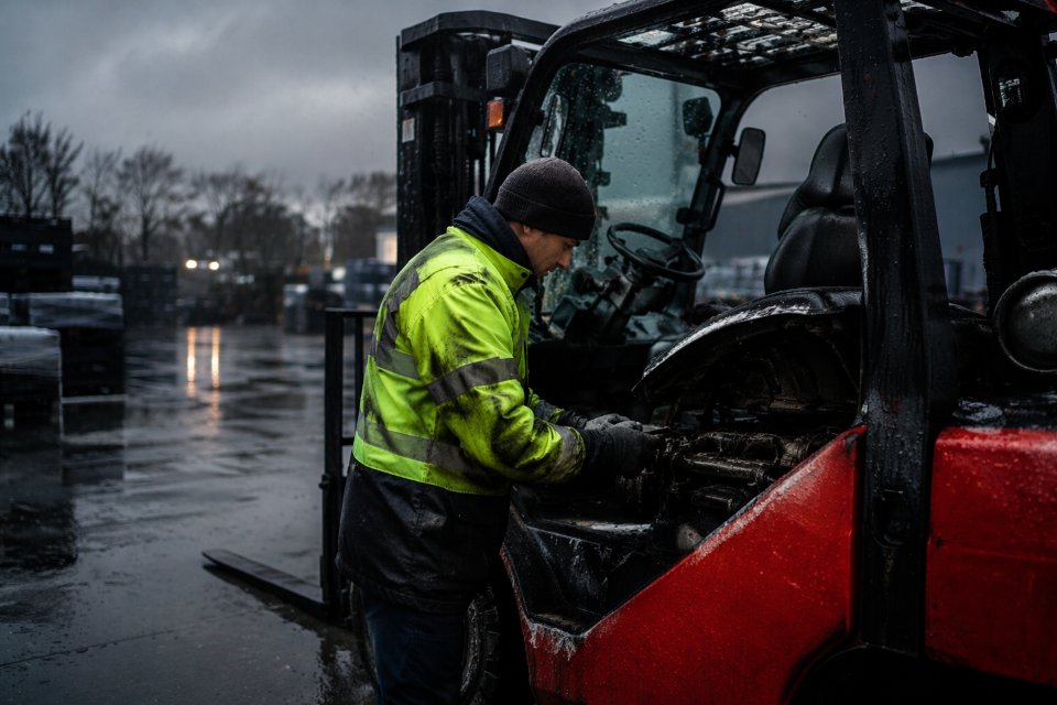 Winter Forklift Maintenance: Starting Issues, Condensation & Storage